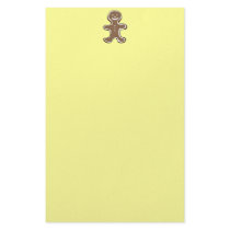 Gingerbread man cookie stationery