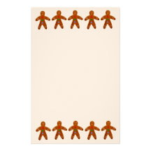 Gingerbread Man Cookie Stationery