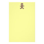Gingerbread man cookie stationery design