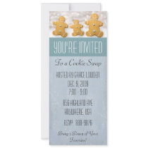 Gingerbread Man Cookie Swap Invitation