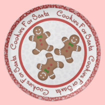 Gingerbread Man Cookies For Santa Melamine Plate