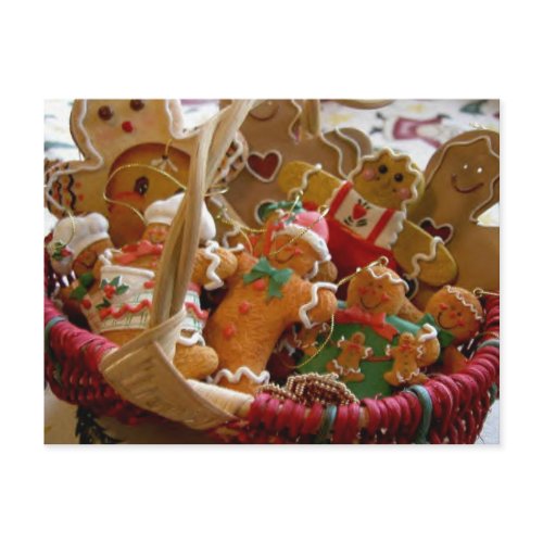 gingerbread man cookies postcard postcard