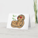 GingerBread Man Eat Me Funny Christmas card