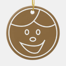 Gingerbread Man Face Ornament