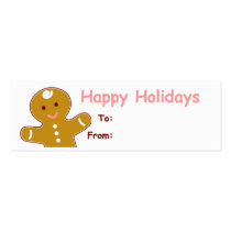 Gingerbread Man Gift Tags business cards by imagefactory Gingerbread Man Gift Tags business cards