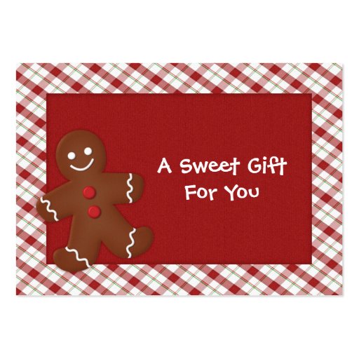 Gingerbread Man Gift Tags Business Card