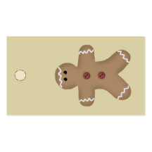 Gingerbread Man Hang Tag or Gift Tag Business Card