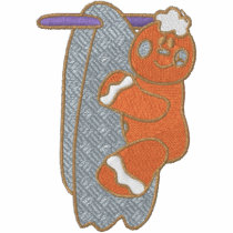 Gingerbread Man Hanging on Towel embroidered shirts by silly_strings Gingerbread Man Hanging on Towel embroidered shirts