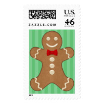Gingerbread Man Holiday Postage postage
