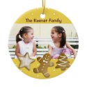 Gingerbread man holiday sugar cookies photo yellow ornament