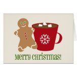Gingerbread Man & Hot Chocolate Christmas Card
