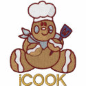 Gingerbread Man - iCOOK embroidered shirts by Embroidery4U Gingerbread Man - iCOOK embroidered shirts