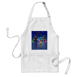 Gingerbread Man in Town apron