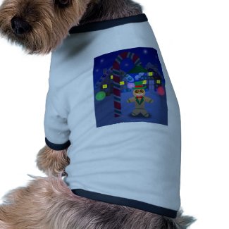 Gingerbread Man in Town petshirt