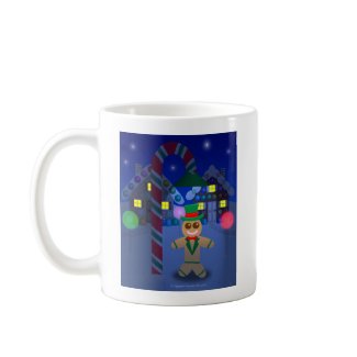 Gingerbread Man in Town mug