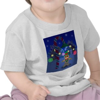 Gingerbread Man in Town Baby's T-shirt