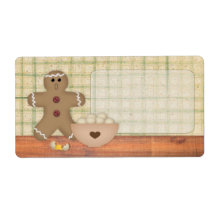 Gingerbread Man Oops Label