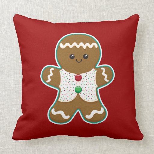 Gingerbread Man Pillow Zazzle