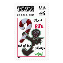 gingerbread man postage stamps