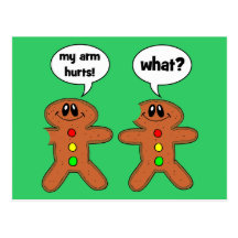 gingerbread man postcard