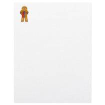 Gingerbread Man - Scared - Original Colors Letterhead Design