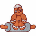 Gingerbread Man Sitting on Rolling Pin embroidered shirts by silly_strings Gingerbread Man Sitting on Rolling Pin embroidered shirts
