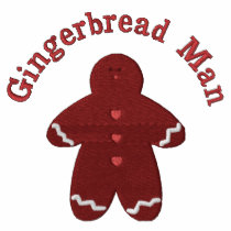 Gingerbread Man (smaller) Custom Embroidery Design embroidered shirts