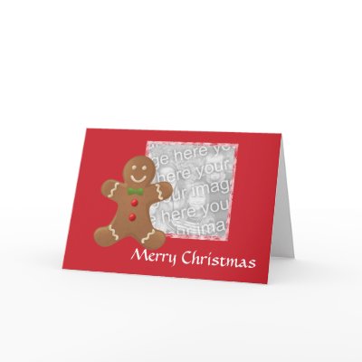 Gingerbread man template greeting cards by myhome71