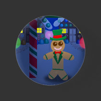Gingerbread Man under Candy Lamp buttons