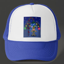 Gingerbread Man under Candy Lamp hats