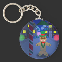 Gingerbread Man under Candy Lamp keychains
