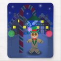 Gingerbread Man under Candy Lamp mousepads