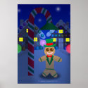 Gingerbread Man Under Candy Lamp posters
