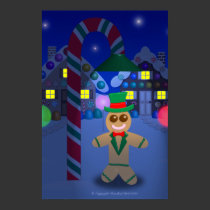 Gingerbread Man Under Candy Lamp posters