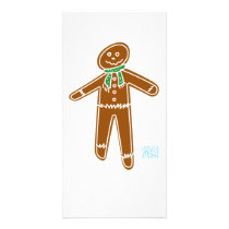 Gingerbread Man w Scarf photo cards by planetconnie Gingerbread Man w Scarf photo cards