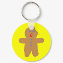 Gingerbread Man with Bite Halloween Crossover keychains by HalloweenSpirit Gingerbread Man with Bite Halloween Crossover keychains