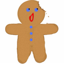 Gingerbread Man with Bite Halloween Crossover photo sculptures