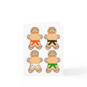 Gingerbread Martial Artists Holiday Greeting Cards
