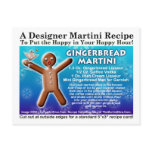 Gingerbread Martini Recipe Postcard