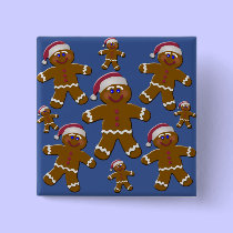 Gingerbread Men buttons