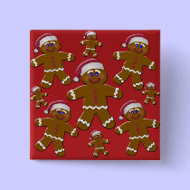Gingerbread Men buttons