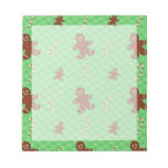 Gingerbread Men & Candy Canes Note Pad
