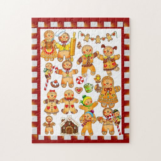 Gingerbread Men Jigsaw Puzzle | Zazzle