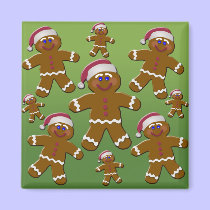 Gingerbread Men magnets