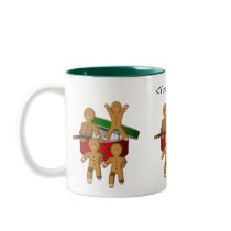 Gingerbread Men Personalized Christmas Holiday Mug