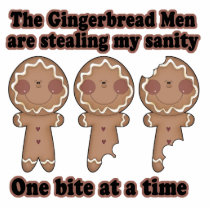 gingerbread men stealing insanity photo sculptures