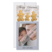 Gingerbread Merry Christmas Photo Card photo cards