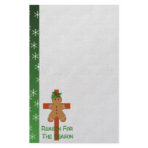 Gingerbread On A Cross Stationery Design