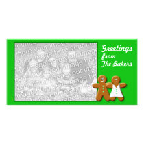 Gingerbread Photo Card Template (couple) photo cards by alinaspencil Gingerbread Photo Card Template (couple) photo cards