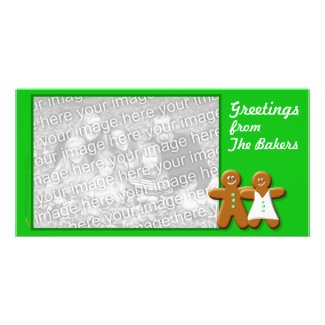 Gingerbread Photo Card Template (couple) photocard